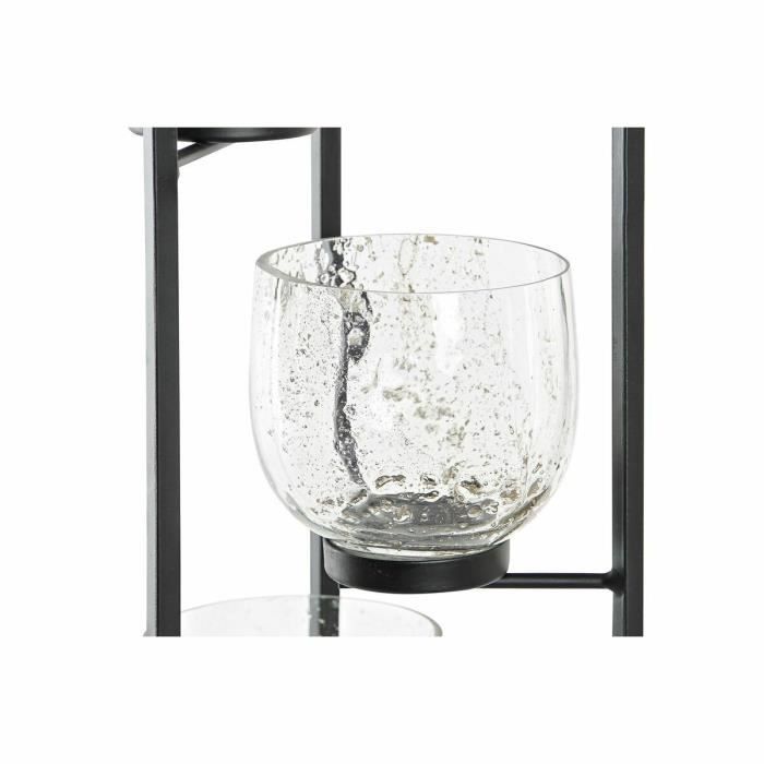 Bougeoir - Verre Et Fer - 18 X 18 X 76 Cm - Couleur Unique - Objets Décoratifs