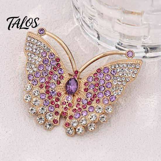 Dainty Butterflies Brooch Rhinestone Butterfly for Women, Vintage Insect Lapel Pin, Women Decorative Pin Accessory Clothes Scarf Shawl Dress