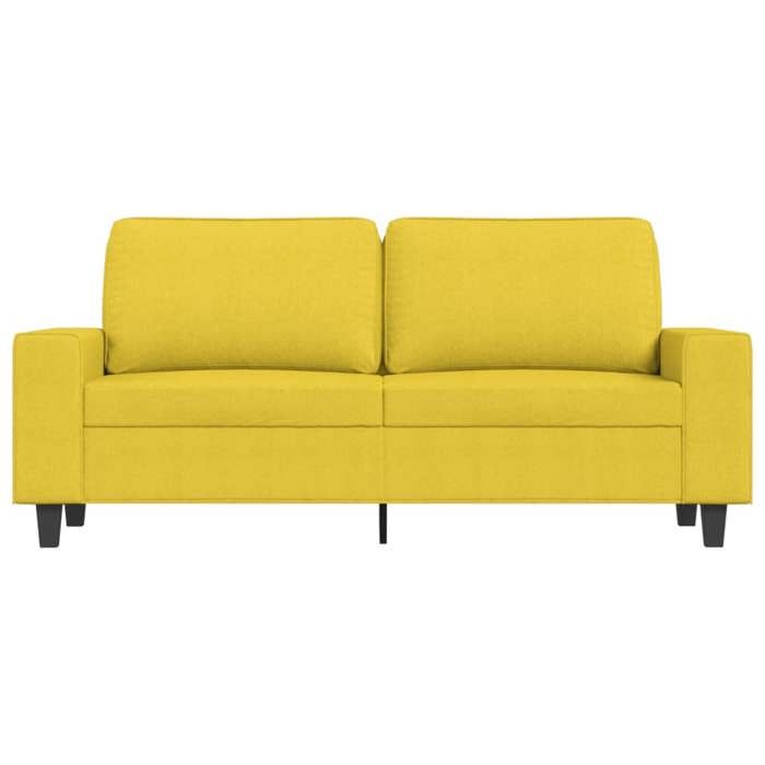VidaXL Canapé à 2 places Jaune clair 140 cm Tissu 359396