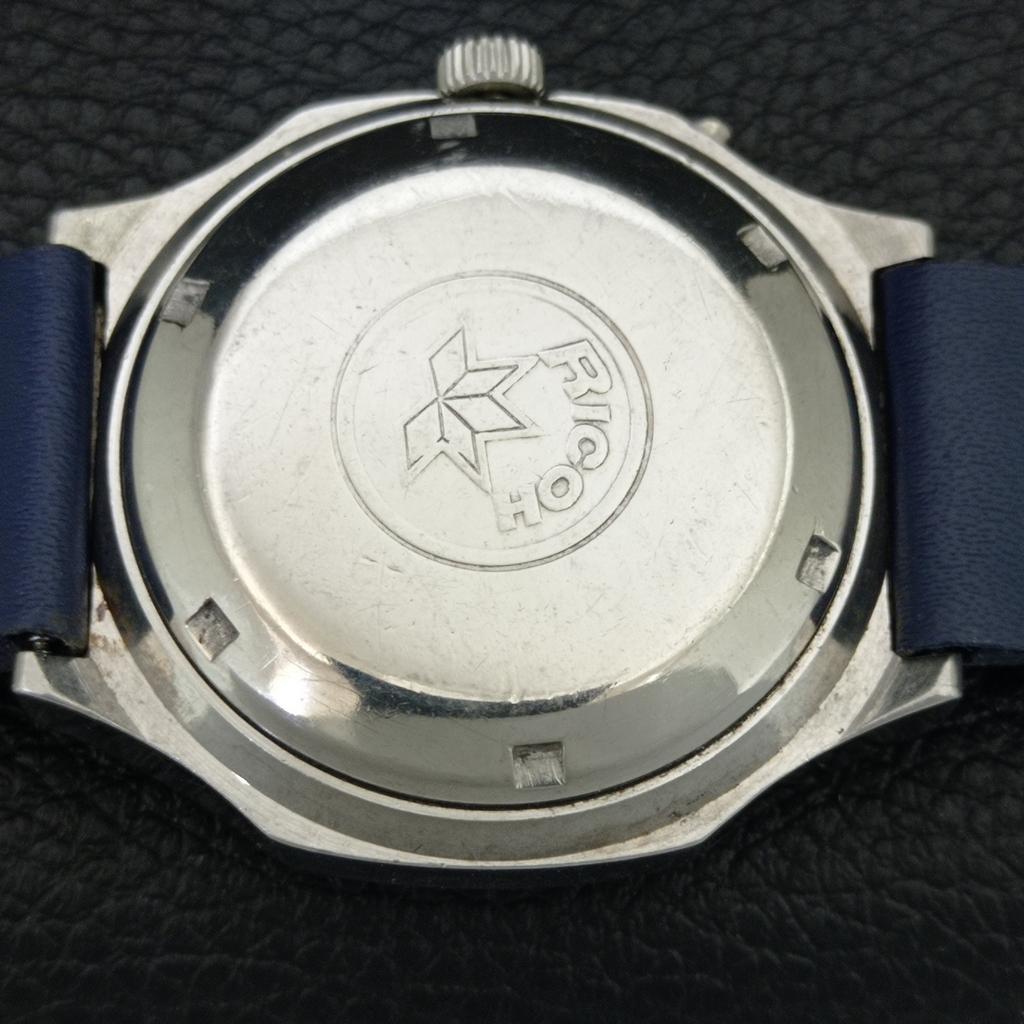 AUTOMATIC VINTAGE RICOH R31 JAPAN MENS BLUE COLOR DIAL WATCH a707638-1