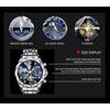BINBOND Luxury Men Watch Top Original Waterproof Luminous Chronograph Man Wristwatch Stainless Steel Quartz Watches
