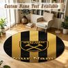 Round Rug Custom NameWest Ham United FC Pattern Non Slip Carpet Home Floor Decor