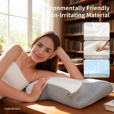 Langsam zurückfederndes Kissenkernstück für Halswirbel, einzelnes Memory-Foam-Seitenschläferkissen, Schlafhilfe für Erwachsene, Kissen aus Raumfahrtbaumwolle