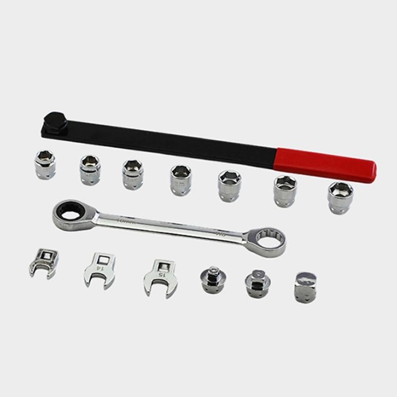 Professional Steel Tensioner Tool Kit Ratcheting Serpentine Belt Tool for Serpentine Belt Removal and Installation