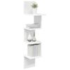 Wall Shelf Wall Mount White 32 X 21 X 107 Cm Engineered Wood