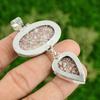 925 Sterling Silver Red Brecciated Mookaite Stone Bezel Sister Pendant Jewelry