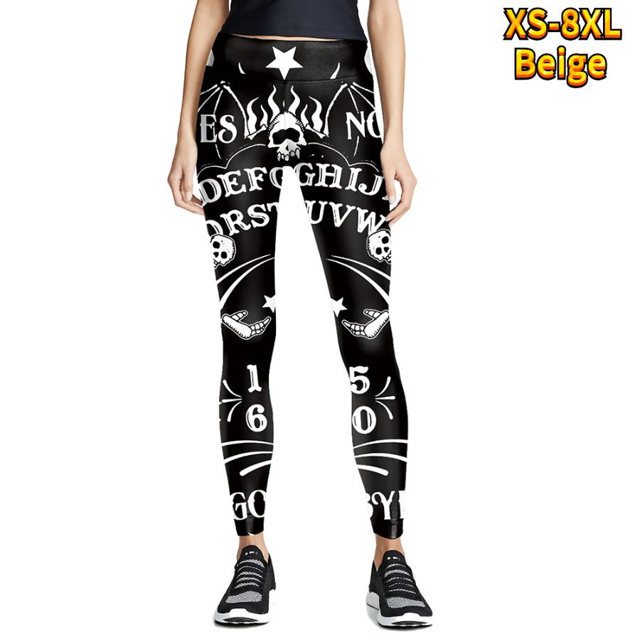 

Женские эластичные леггинсы для йоги с лунным принтом, спортивные штаны для фитнеса, бега, спортзала и активного отдыха XS бежевый