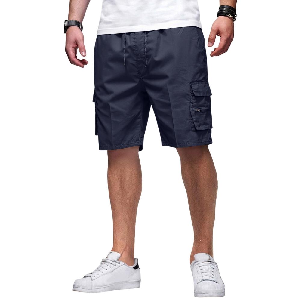 Men's Lightweight Breathable Relaxed Fit Multi Pocket Outdoor Cargo Shorts Casual Loose Design for Everyday Activities