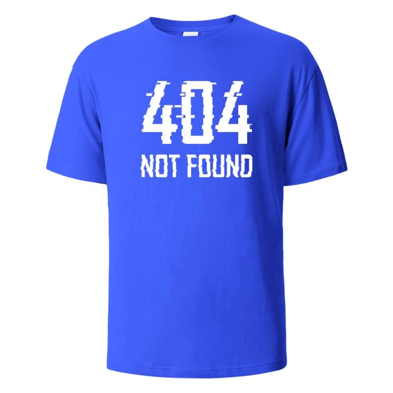 404Not Found Print T-Shirt Summer Tees For Men Women Cotton O-neck Oversize Casual Short sleeved Tops