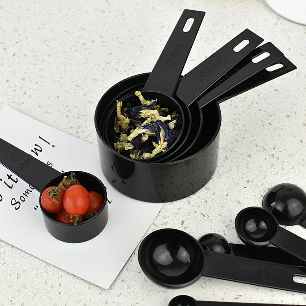 10pcs/set Stackable Kitchen Measuring Spoon Multipurpose Accurate Measurement Cooking Scale Tool with Scale Plastic
