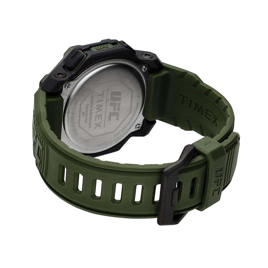 Watch UFC Knockout Digital Quartz 10 ATM Water Resistant Acrylic TW2V88300 Green [TIMEX] 49.5mm Men's [Item]