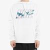 Nike Logo Print Fleece-Lined Warm Sports Pullover Hoodie with Drawstring Men Tops White CK0914-100