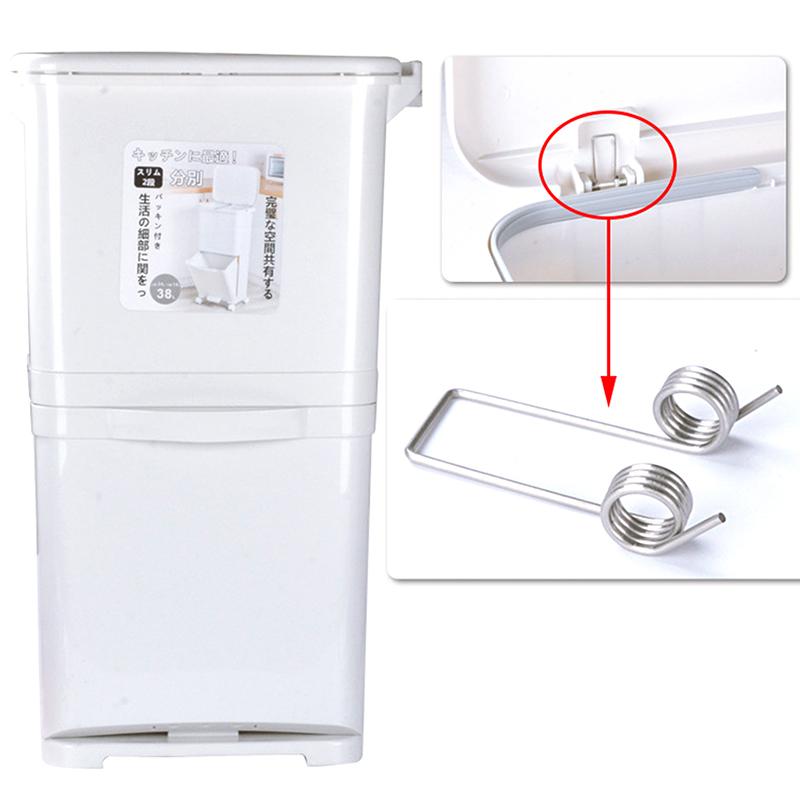 

Garbage Can Adjustable Compress 1mm Double Torsion Spring Hand-operated Flip-top Storage Bucket Accessory 0.3mm