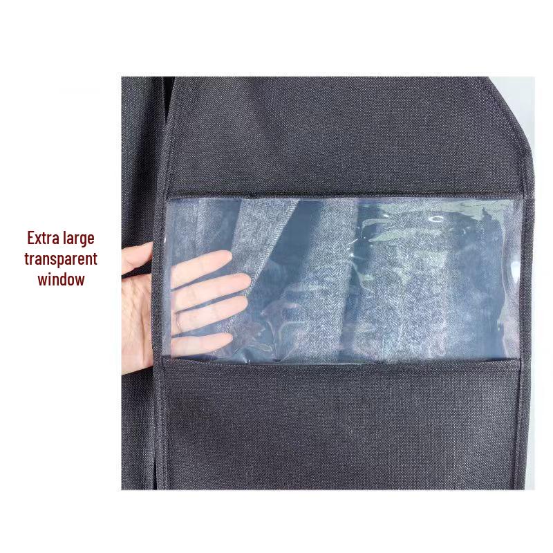 Copriabiti Nero Portatile in TNT con Finestra Trasparente