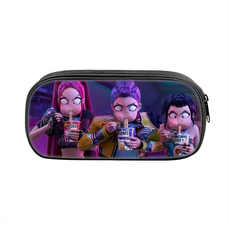 

Пенал Demon Hunters KPop Пенал для детей начальной и средней школы Сумка для хранения 21*10*5cm