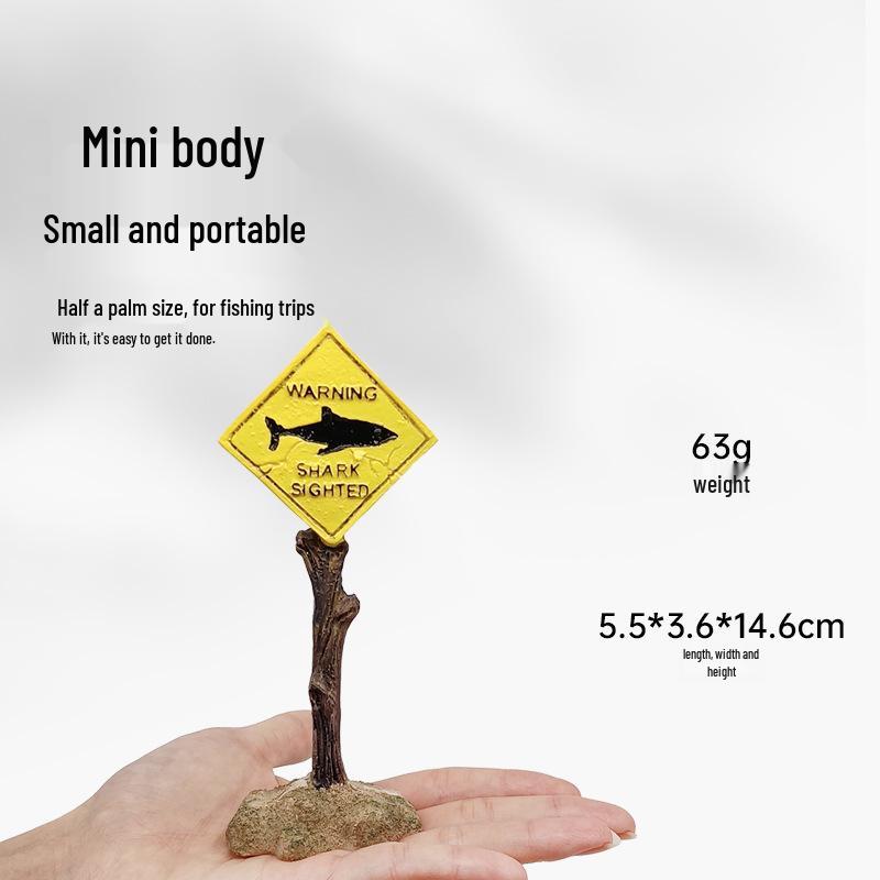 Cartoon Fish Tank Decor: Resin Road Sign Ornament for Aquariums
