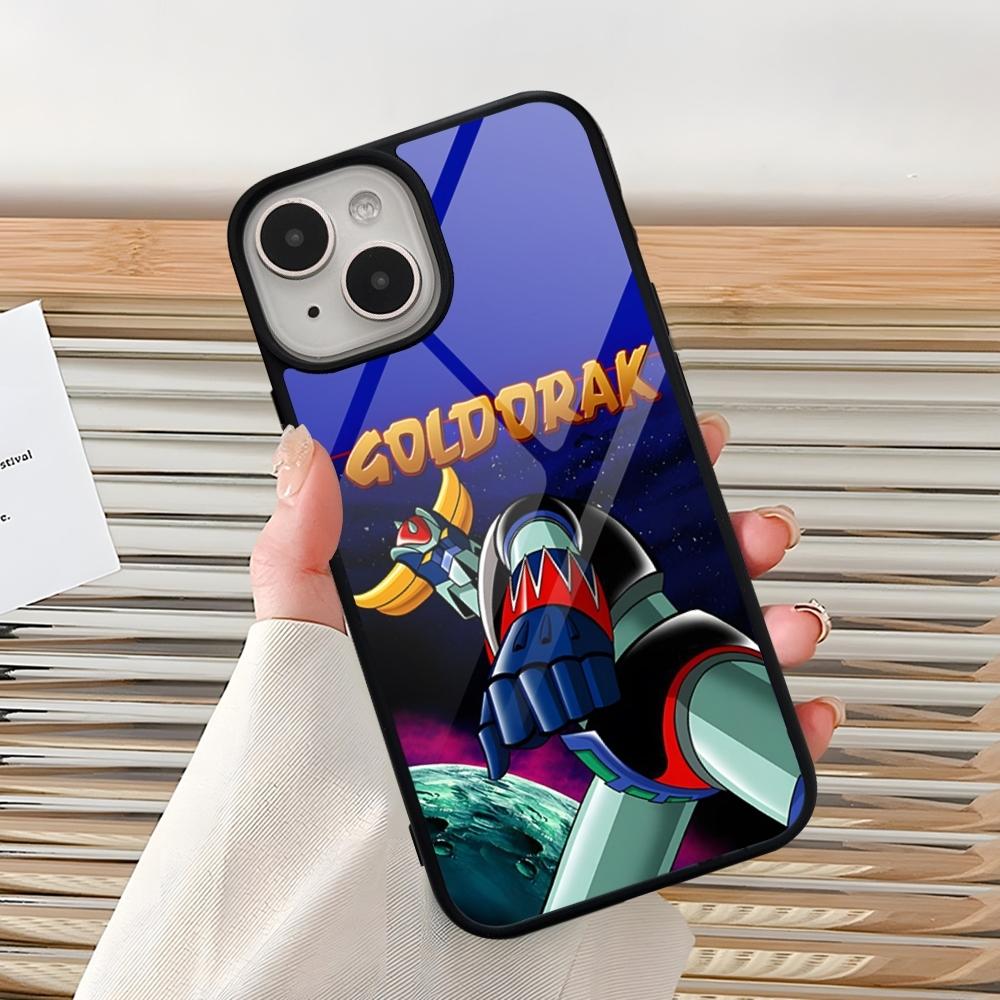 UFO ROBO GRENDIZER GOLDORAK Phone Case For Iphone 15 Pro Max 14 12 11 13 Mini 16 8 7 Plus X Xs XR PC+TPU Back Cover