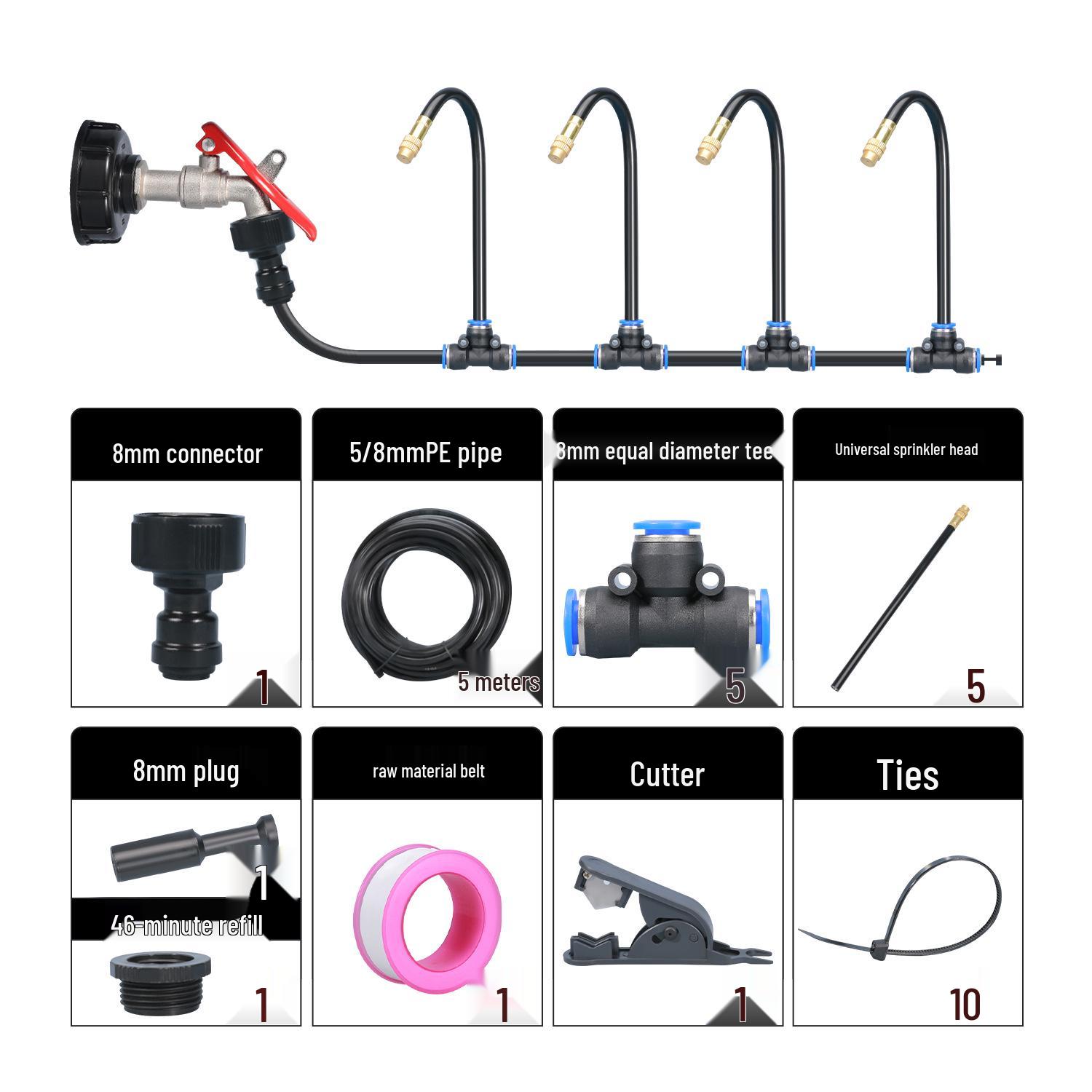 

Adjustable Automatic Sprinkler & Irrigation Cooling System