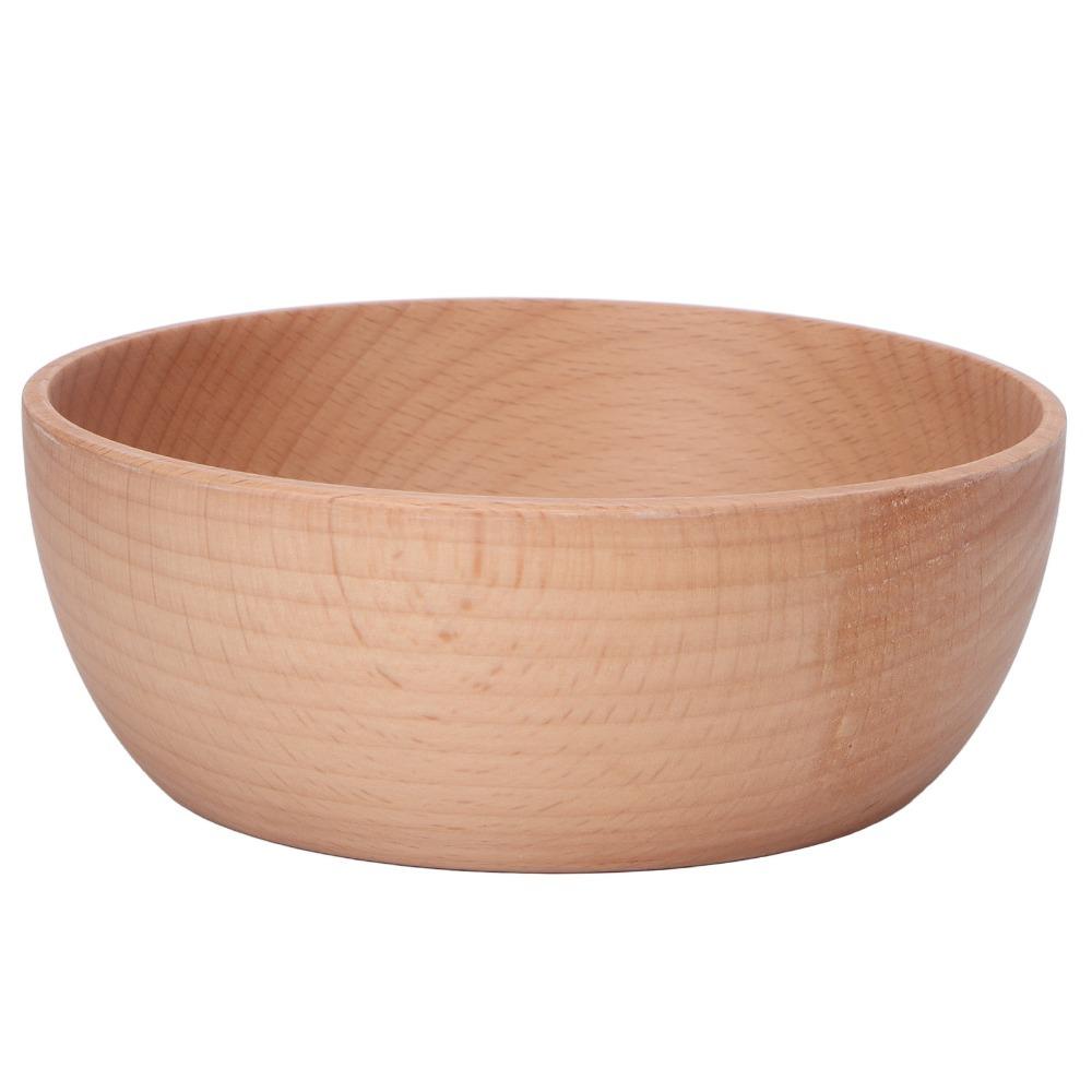Smooth Soup Bowl Wood Rice Bowl Eco Friendly Noodle Bowl Soup Serving 12.5*4.5cm