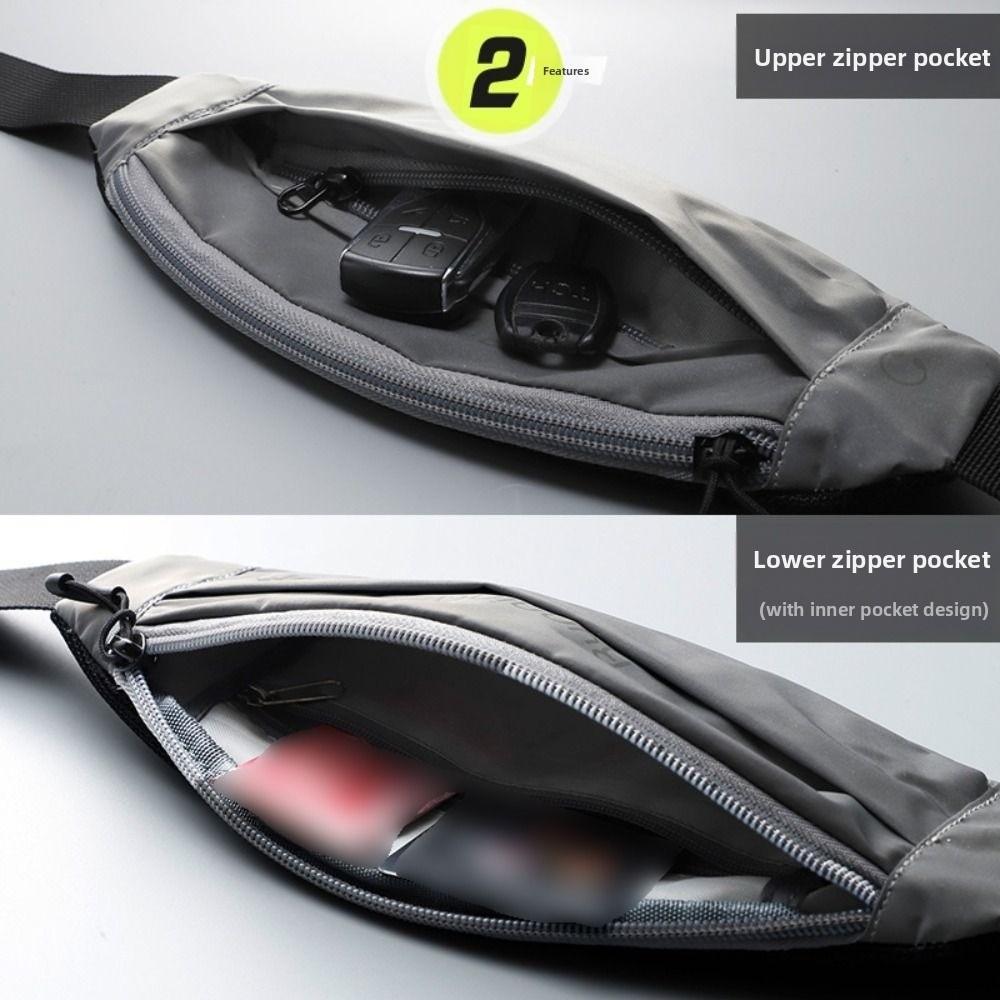 Waterproof Reflective Running Bag 7 Inch Mobile Phone Bag Fashion Sports Waist Bag Outdoor Riding