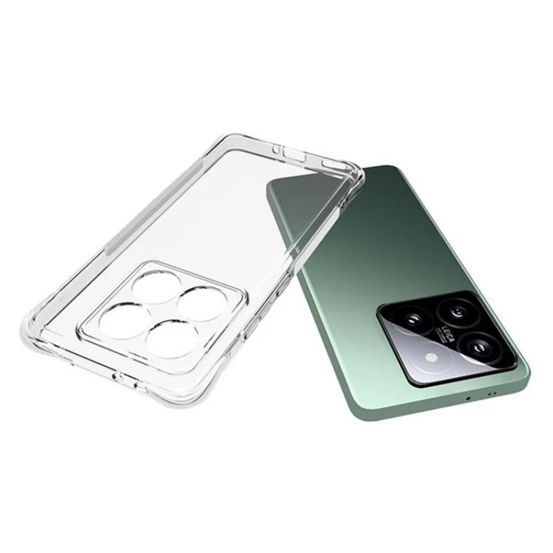 For Xiaomi 14T Pro Clear TPU Case WANLONFENG TM Series 2.0mm Phone Back Cover