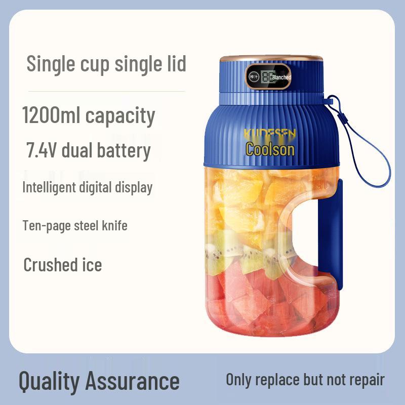 Wireless Rechargeable Portable Fruit Juicer Cup - Large Capacity for Home and Sports Use