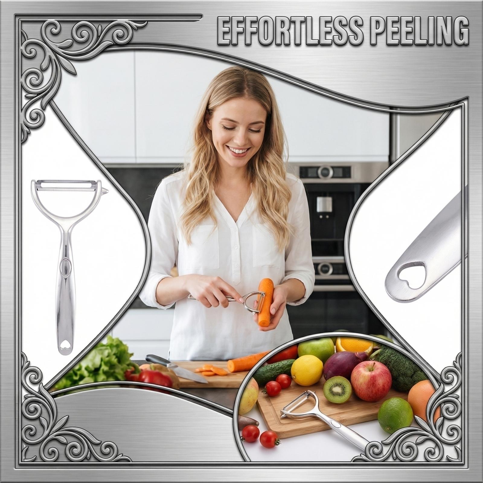 Stainless Steel Fruit And Vegetable Scraper One Size серебряный