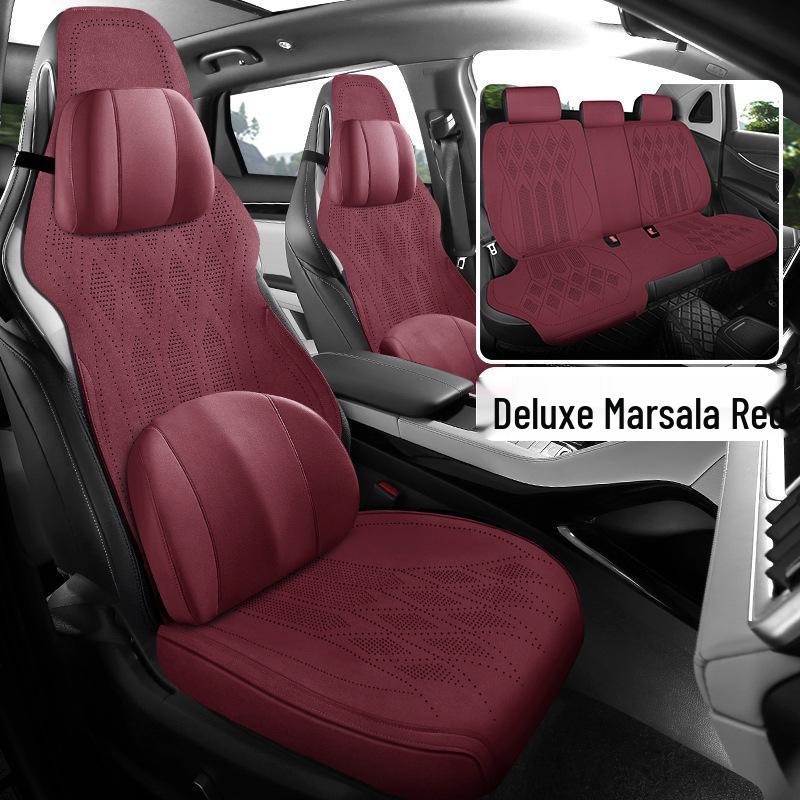 Geely Borui New Energy Four Seasons Ultra-thin Suede Saddle Car Seat Cushion Set