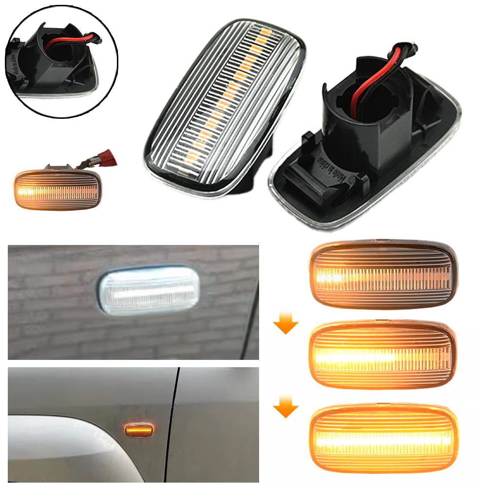For Nissan Maxima Skyline R34 Almera N15 N16 Pulsar Primera P11 P12 Flowing LED Side Marker Dynamic Turn Signal Light Lamp