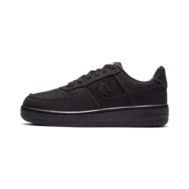 Nike Air Force 1 Low Stussy Black PS Sneakers DD1578-001 33.5