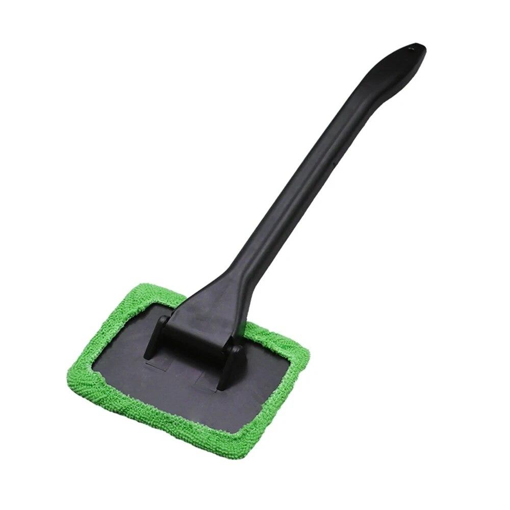 

Автомобильная щетка для удаления запотевания лобового стекла, щетка для удаления пыли, инструмент для чистки автомобиля, щетка для мытья домашнего стекла с длинной ручкой зелёный