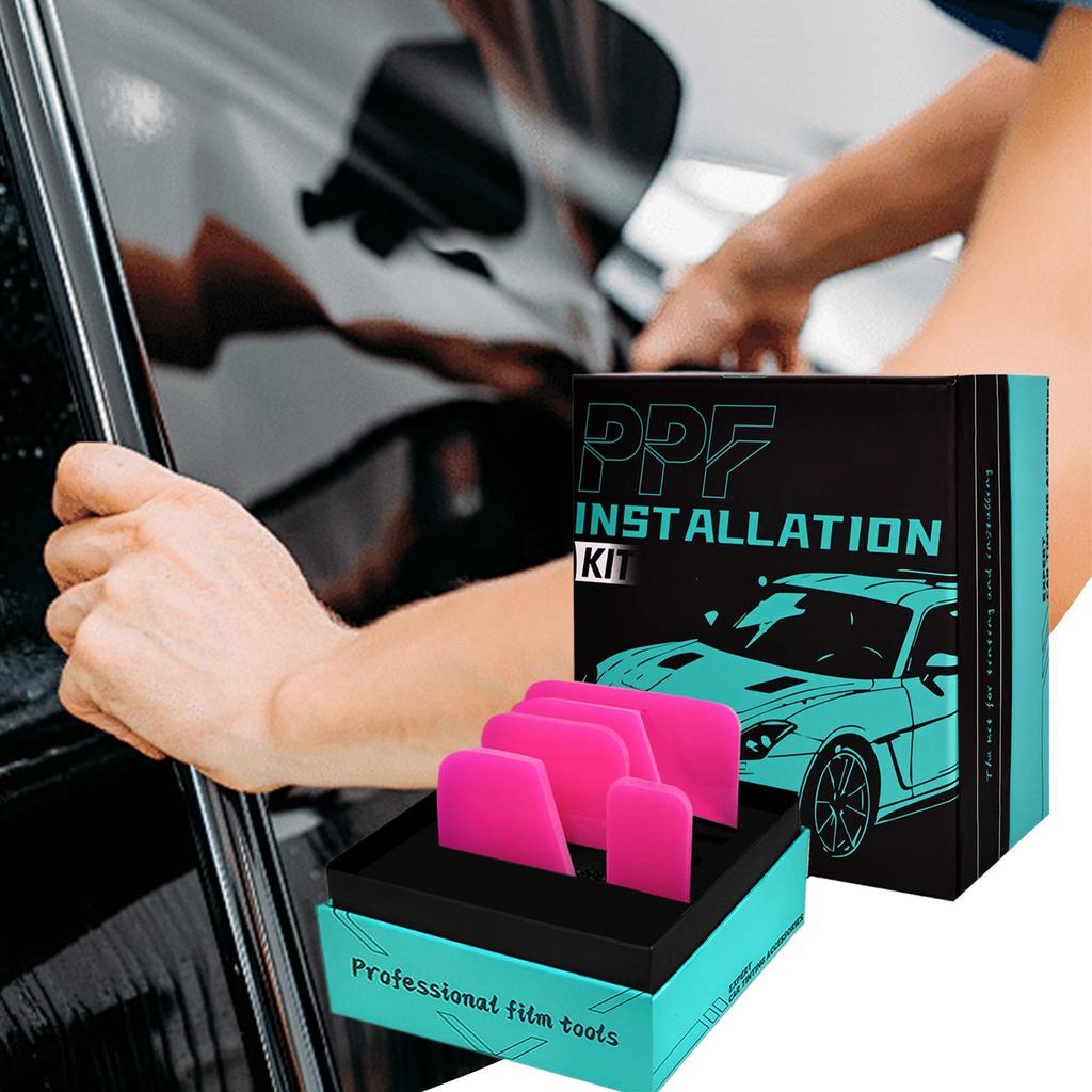 Car Film Wrap Tool Kit Window Tint Tools Car Wrap Installation Scraper 5 Pieces Car Wrapping Detailing Scraper Car Accessories