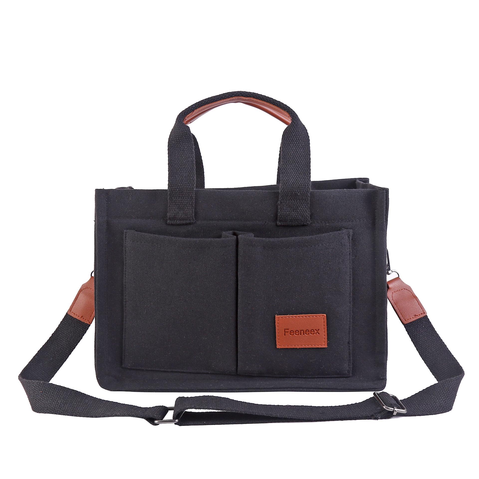 

Женская ретро холщовая сумка - Большая вместимость, многослойная, на плечо и через плечо