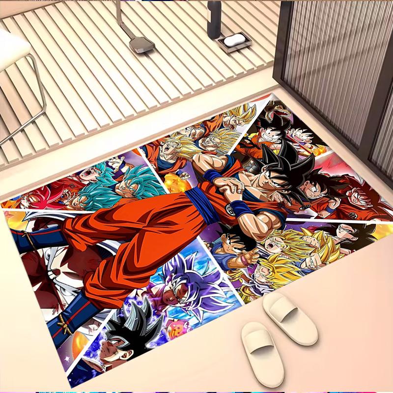DRAGON BALL Print Rug, Washable Floor Carpet, For Entryway Dorm Laundry Room Office Study, Home Decor Birthday Christmas Gift