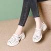 Baotou breathable slippers women's summer outer wear 2025 summer new thick heel thick sole hollow one pedal super soft women's shoes