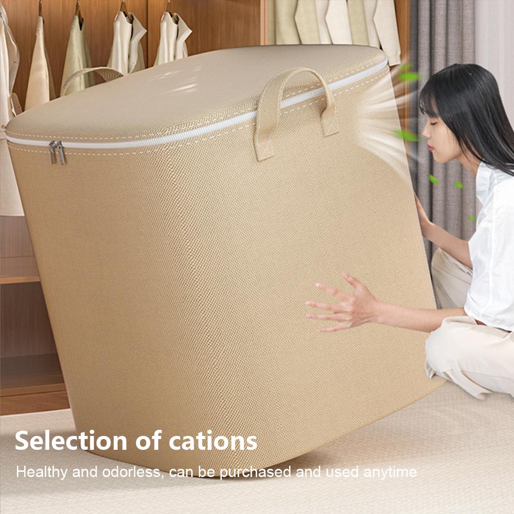 110/140L Clothes Storage Bag Extra Large Closet Organizer Foldable Comforter Storage Bag for Clothing Comforter Blanket Bedding