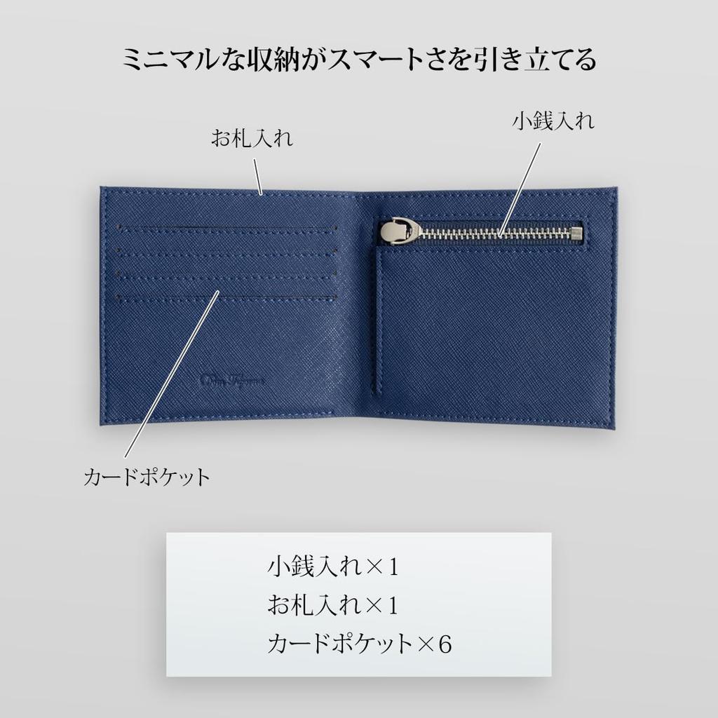 Dom Teporna Bifold Wallet for Thin Cowhide YKK Simple Includes Bill Coin Card Slim Wallet for Black Ultra-Thin Men, Leather, Zipper, Design,