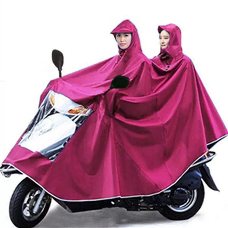 Authentic Raincoat for Electric Bikes and Motorcycles, Rain Poncho for Adult Riding, Single or Double Rider, Enlarged Size