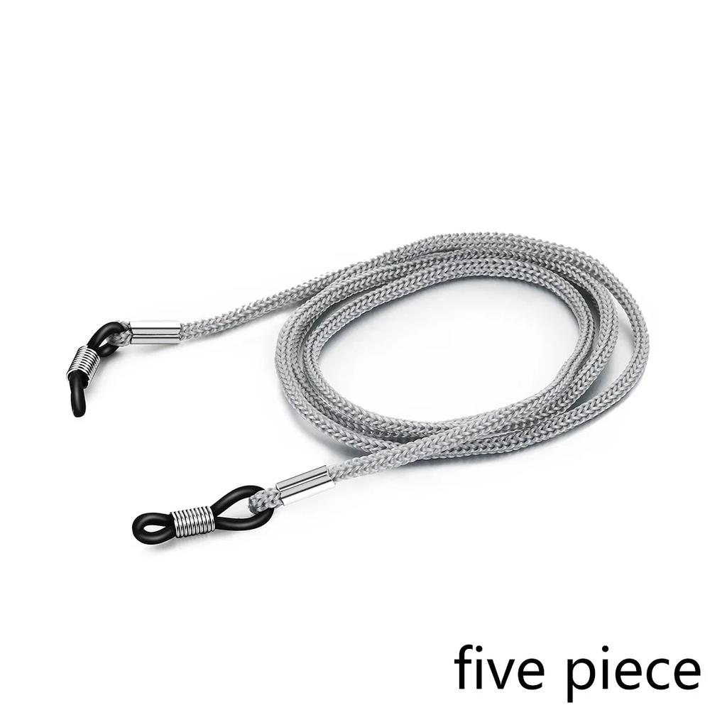 5 Stück Verstellbarer Brillenbandhalter Anti-Rutsch Brillenkordel Seil Sport Sonnenbrillen Kette Lanyard Brillenhalter Damen Herren