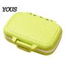 Daily Pill Box for Travel Portable Three-compartment Organizer, Moisture-proof Buckle Seal Case, Vitamin Case Purse Compact Plastic Container Morning