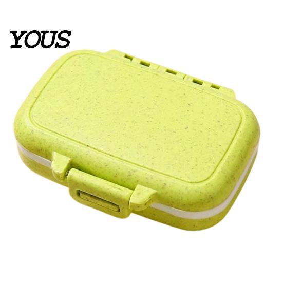 Daily Pill Box for Travel Portable Three-compartment Organizer, Moisture-proof Buckle Seal Case, Vitamin Case Purse Compact Plastic Container Morning