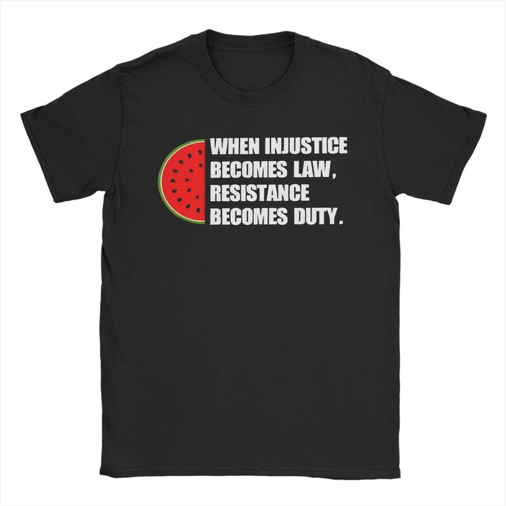 When Injustice Becomes Law Resistance Becomes Duty RBG Quote  Tshirts Mens Cotton Tops Funny  Round Neck Short Sleeve