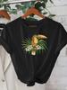 Printed Tshirt Womens Casual Vacation Short Sleeved Round Neck Spring and Summer New Clothing Out of The Street Versatile