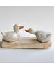 Ceramic White Goose Tea Pet - Hand-painted, Cute Home Decor Desktop Ornament
