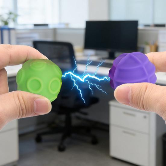 4 Pcs Silicone Magnetic Fidget Balls for Adults Teens Magnet Balls Stress Relief Sensory Toy with Fun Textures for Office Desk Accessory
