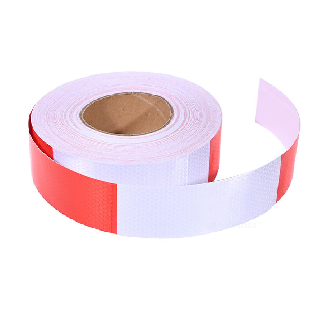 

5 см*50 м блестящие светоотражающие предупреждающие ленты безопасности бело-красные левые и правые твиловые самоклеящиеся водонепроницаемые светоотражающие наклейки для автомобиля