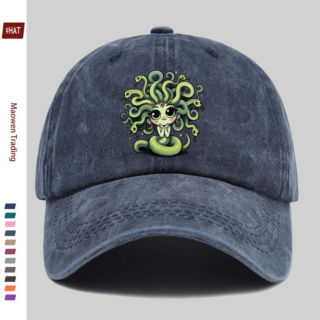 Pc Anime Snake Hair Medusa Printed Baseball Cap Casual Printed Design Sun Hat Party Decor Hat MultiColor Optional Home Lei