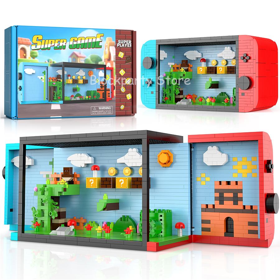 

1528 шт. Игровая машина Super Mario Мелкие строительные блоки 3D-пазлы Мультяшные игрушки для детей DIY Рождественские подарки No box