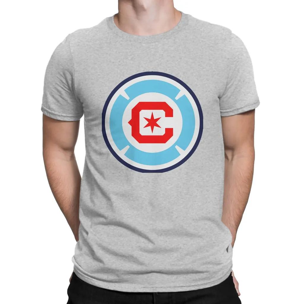T-shirt Homme Chicago Fire FC Horloge Chicago Fire Vêtement Coton Loisir Manches Courtes Col Rond T-shirt Graphique Imprimé