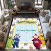 Teletubbies Personalized Name Area Rug Suitable for Living Rooms Decorate Room Dormitory Foyer Antislip Carpet Anime Office Decor
